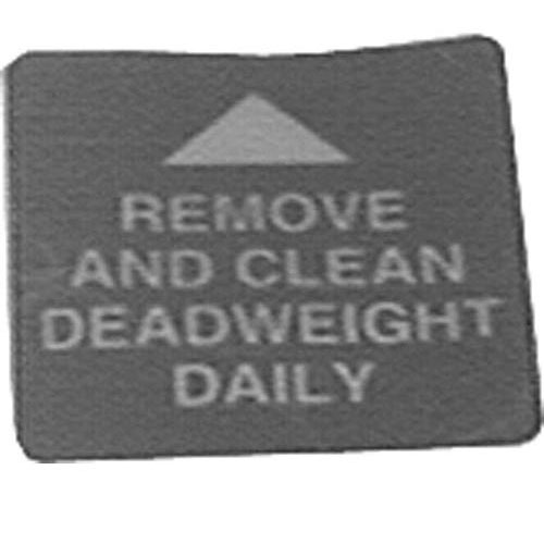 (image for) Henny Penny 16912 DECAL,REMOVE/CLEAN DEAD WEIGHT DAILY - Click Image to Close